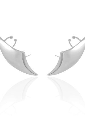 Ear Cuff Liso 4.6 cm Ródio Branco
