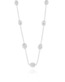 Choker Elos Ovais Lisos Ródio Branco