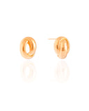 Brinco Nó Liso 1.9 cm Banhado a Ouro 18K