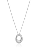 Gargantilha Veneziana Oval Vazado Ródio Branco