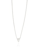 Choker Coração Ponto de Luz Ródio Branco
