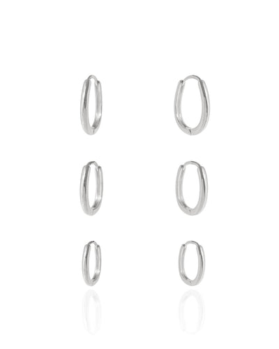 Brinco Trio Argola Oval LIsa