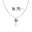 Conjunto Ponto de Luz Quadrado Cristal Veneziana e Brincos