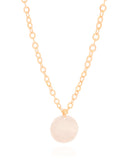 Gargantilha Elos Ovais Pingente Madrepérola 2.5 cm Banhado a Ouro 18K - 45 cm