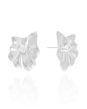 Brinco Flor Detalhada Carré Cristal Ródio Branco