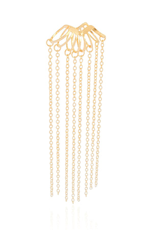 Piercing Filetes com Franja Banhado a Ouro 18K