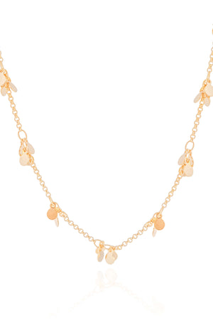 Choker Elos Plaquinhas Lisas 3 mm Banhado a Ouro 18K