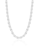 Choker Piastrine 5 mm Ródio Branco