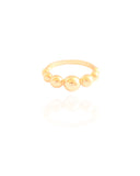 Anel Bolinhas Lisas Tamanho 15 Banhado a Ouro 18K