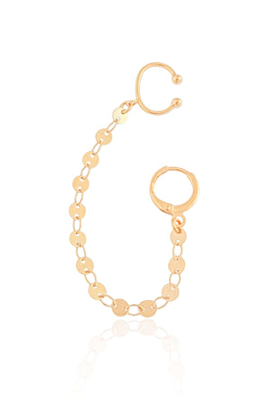 Ear Line Plaquinhas Banhado a Ouro 18K