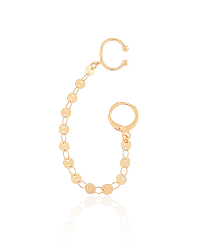 Ear Line Plaquinhas Banhado a Ouro 18K