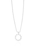 Gargantilha Veneziana Círculo Pontos de Luz Cristal Ródio Branco - 40 cm