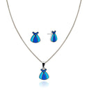 Conjunto Infantil Princesa Vestido Esmaltado Azul