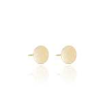 Brinco Redondo Flat Liso Banhado a Ouro 18K