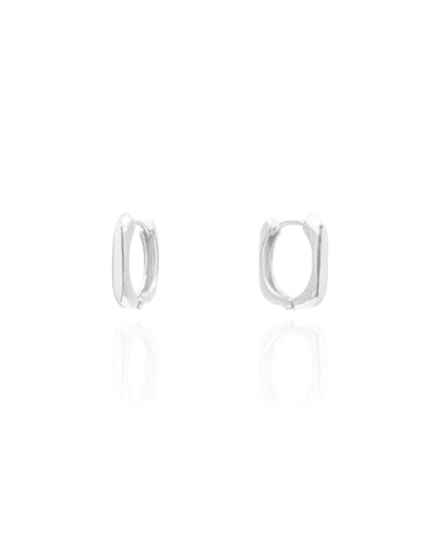 Brinco Argola Retangular Lisa 1,6 cm