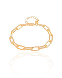 Pulseira Elos Ovais 5 mm Banhado a Ouro 18K