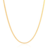 Gargantilha Malha Fita 3 mm Banhado a Ouro 18K