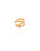 Piercing Filetes Liso e Torcido Banhado a Ouro 18K