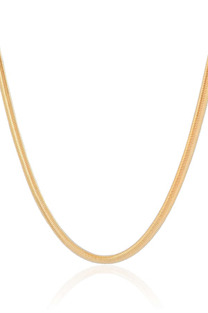 Choker Snake 4 mm Banhado a Ouro 18K