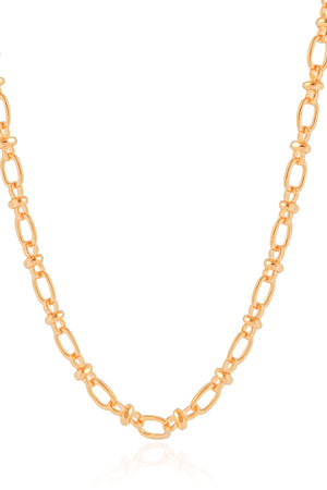 Gargantilha Elos Ovais 6 mm Banhado a Ouro 18K - 55 cm