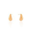Brinco Gota Frisada 1.6 cm Banhado a Ouro 18K
