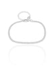 Pulseira Plaquinhas Duplas Ródio Branco