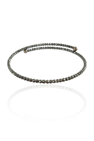 Pulseira Hematita Mola Ródio Negro