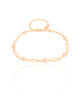 Pulseira Elos Pontos de Luz Cristal Banhado a Ouro 18K