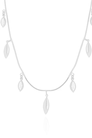 Choker Navetes Zircônia com Cristal Ródio Branco