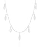 Choker Navetes Zircônia com Cristal Ródio Branco