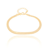 Pulseira Malha Fita Banhado a Ouro 18K