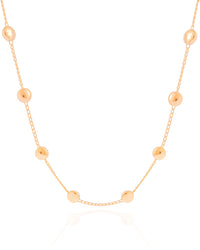 Choker Elos Bolas Achatadas Banhado a Ouro 18K