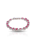 Pulseira Riviera Mix Rubi Cravejada Cristal com Fecho Italiano