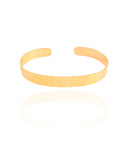 Bracelete Esteira Texturizado 7 mm Banhado a Ouro 18K