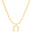 Gargantilha Snake Ferradura Cravejada Cristal Banhado a Ouro 18K - 40 cm