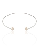 Aro Pérolas Ródio Branco