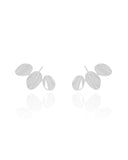 Ear Cuff Trio Oval Liso Ródio Branco