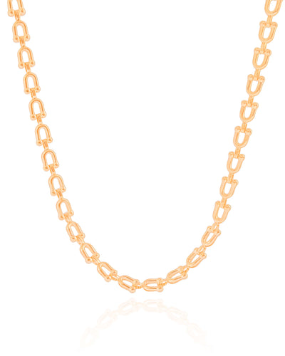 Choker Elos em U 5 mm Banhado a Ouro 18K - 35 cm