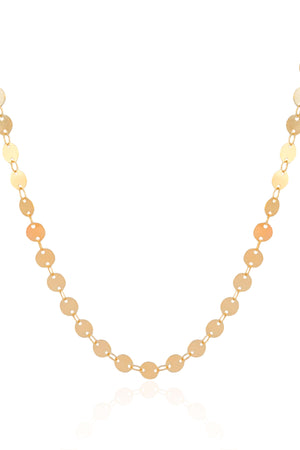 Choker Plaquinhas Redondas Flat Banhado a Ouro 18K