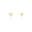Brinco Coração Cravejado Cristal 1.0 cm Banhado a Ouro 18K