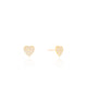Brinco Coração Cravejado Cristal 1.0 cm Banhado a Ouro 18K