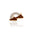 Broche Nuvem Arco-Iris Esmaltado Marrom com Detalhes Cravejado Cristal