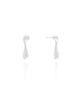 Brinco Orgânico Liso 2.2 cm Ródio Branco