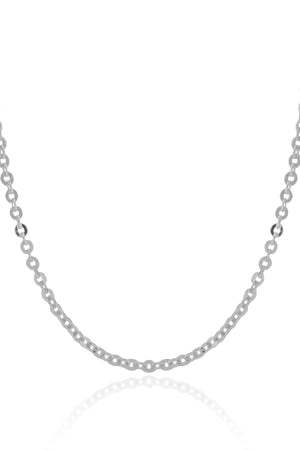 Choker Elos 3 mm Ródio Branco