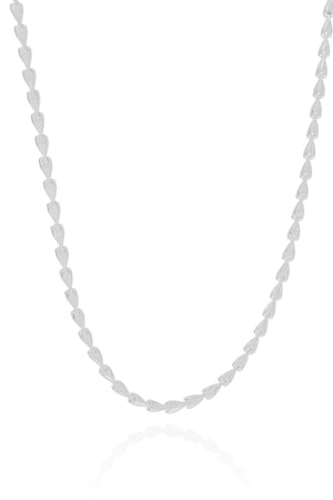 Choker Plaquinhas Lisas Ródio Branco