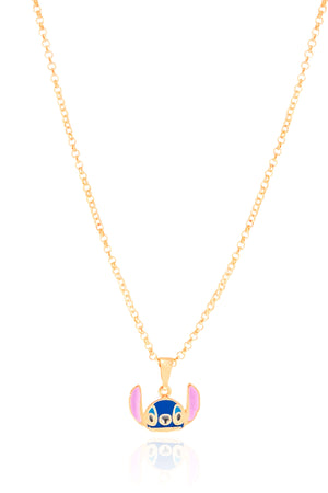 Gargantilha Infantil Elos Stitch 1.0 cm Banhado a Ouro 18K - 45 cm