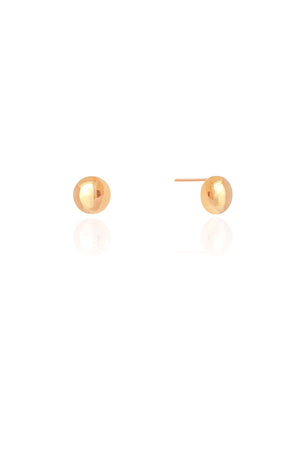 Brinco Redondo Liso 8 mm Banhado a Ouro 18K