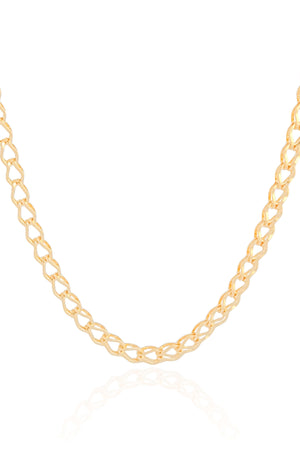 Choker Elos Duplos 5 mm Banhado a Ouro 18K