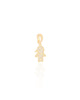 Pingente Filho Menino Cravejado Cristal 1.5 cm Banhado a Ouro 18K