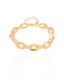 Pulseira Elos Ovais 9 mm Banhado a Ouro 18K - 16 cm